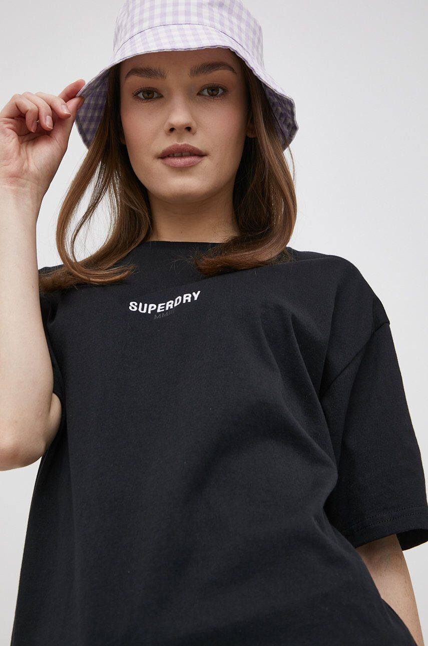 Superdry pamut póló sötétkék - Pepit.hu