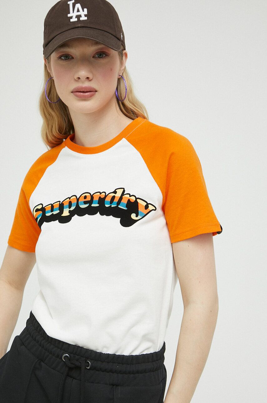 Superdry pamut póló narancssárga - Pepit.hu