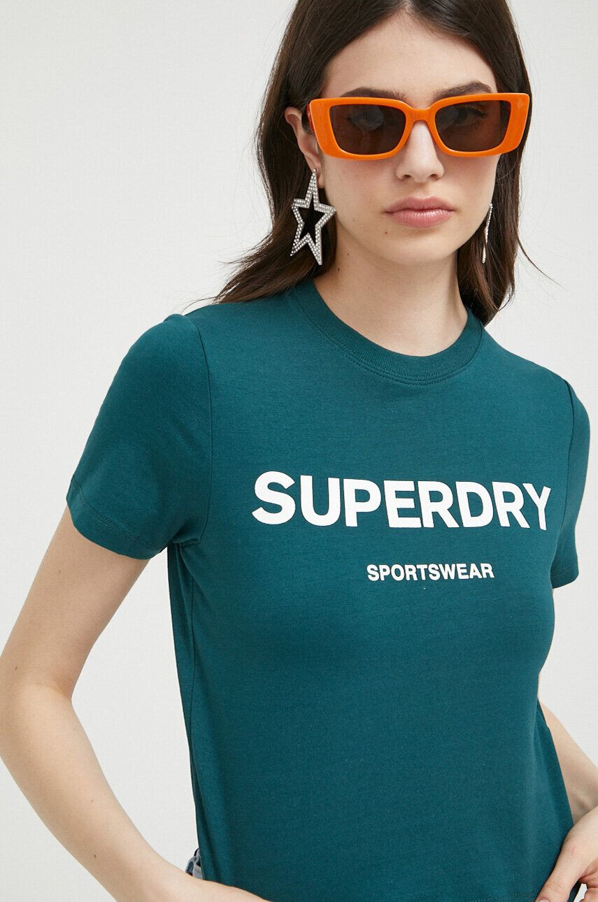 Superdry t-shirt női zöld - Pepit.hu