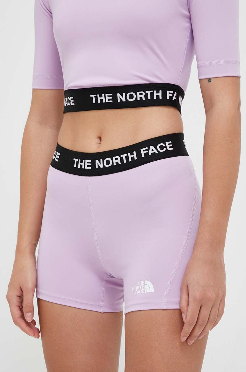 The North Face edzős rövidnadrág lila nyomott mintás közepes derékmagasságú - Pepit.hu