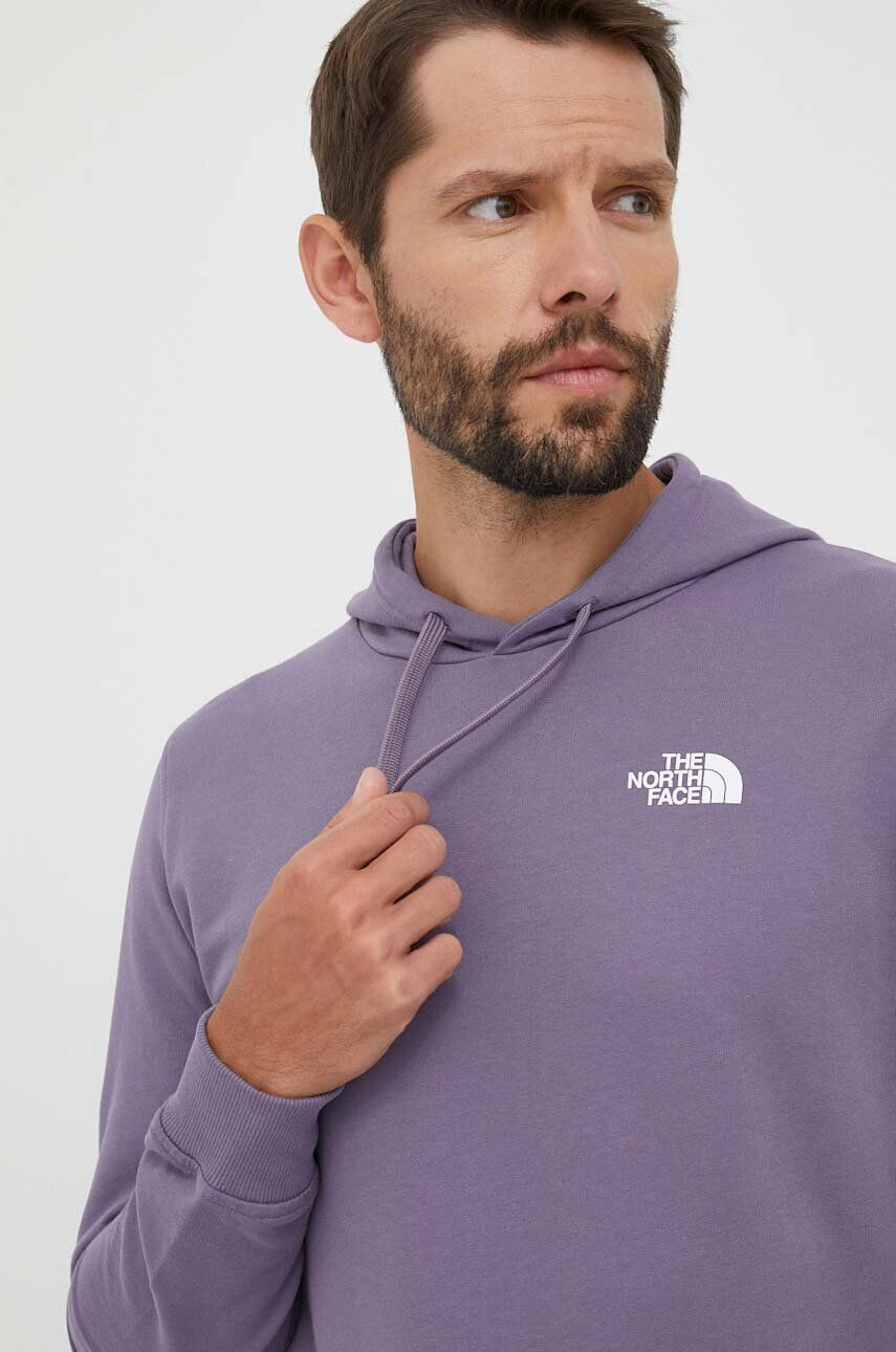 The North Face pamut melegítőfelső lila férfi nyomott mintás kapucnis - Pepit.hu