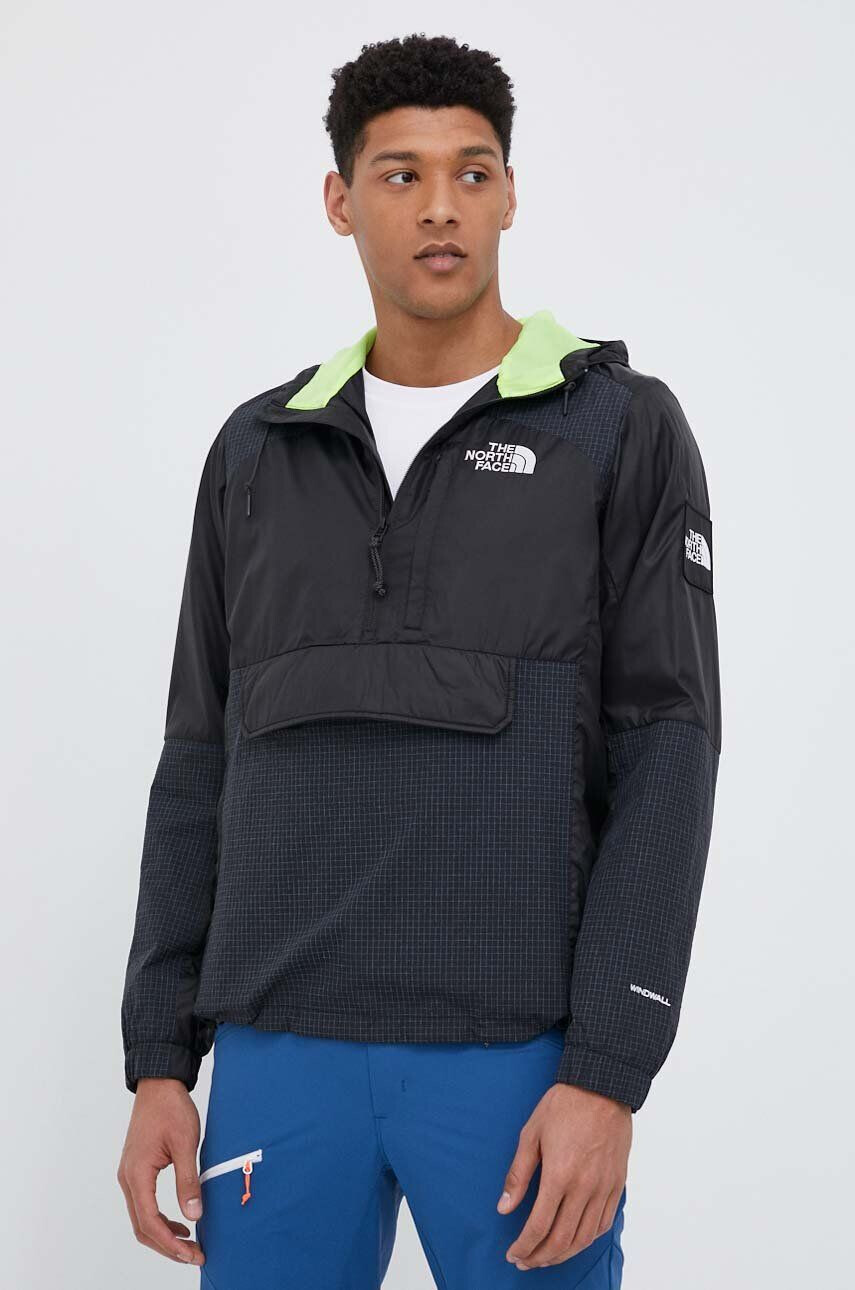 The North Face rövid kabát CONVIN ANORAK férfi fekete átmeneti oversize - Pepit.hu