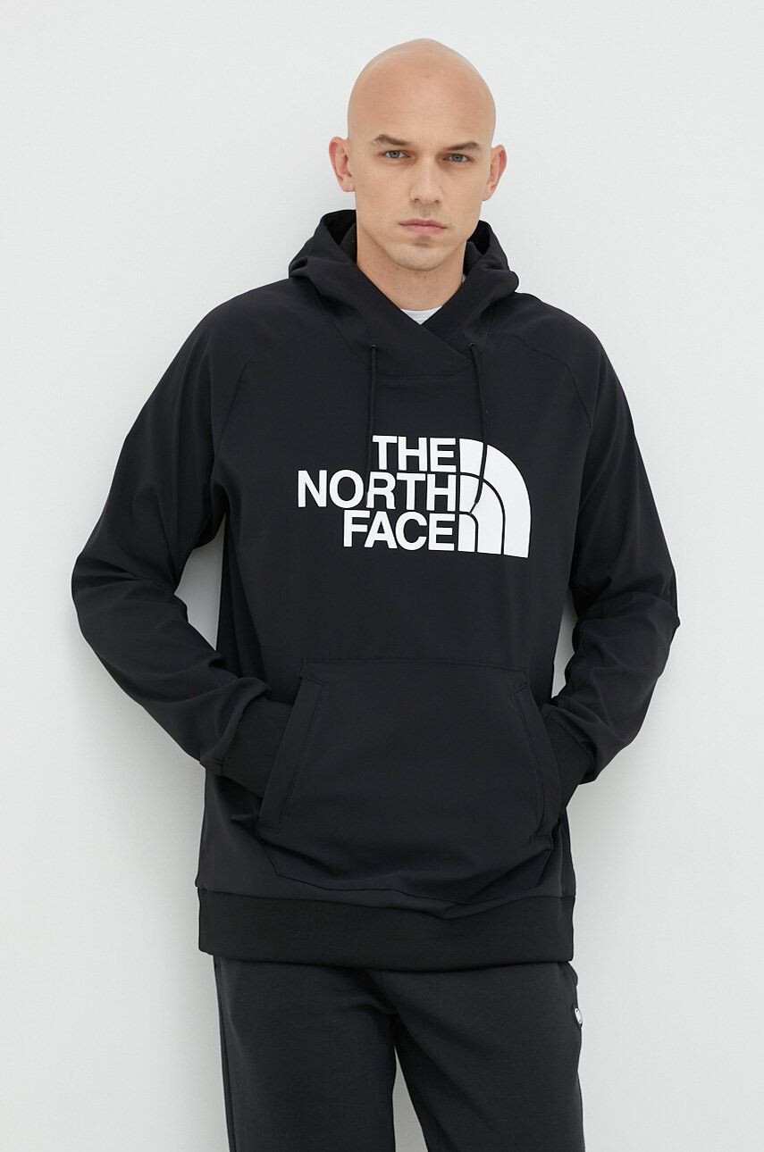 The North Face sportos pulóver Tekno fekete férfi nyomott mintás kapucnis - Pepit.hu