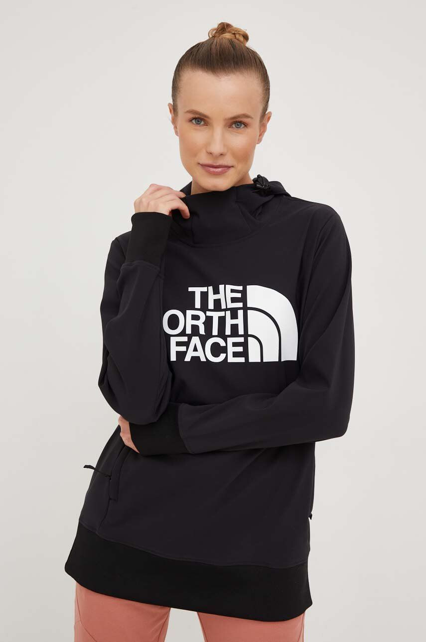 The North Face sportos pulóver Tenko fekete női nyomott mintás kapucnis - Pepit.hu