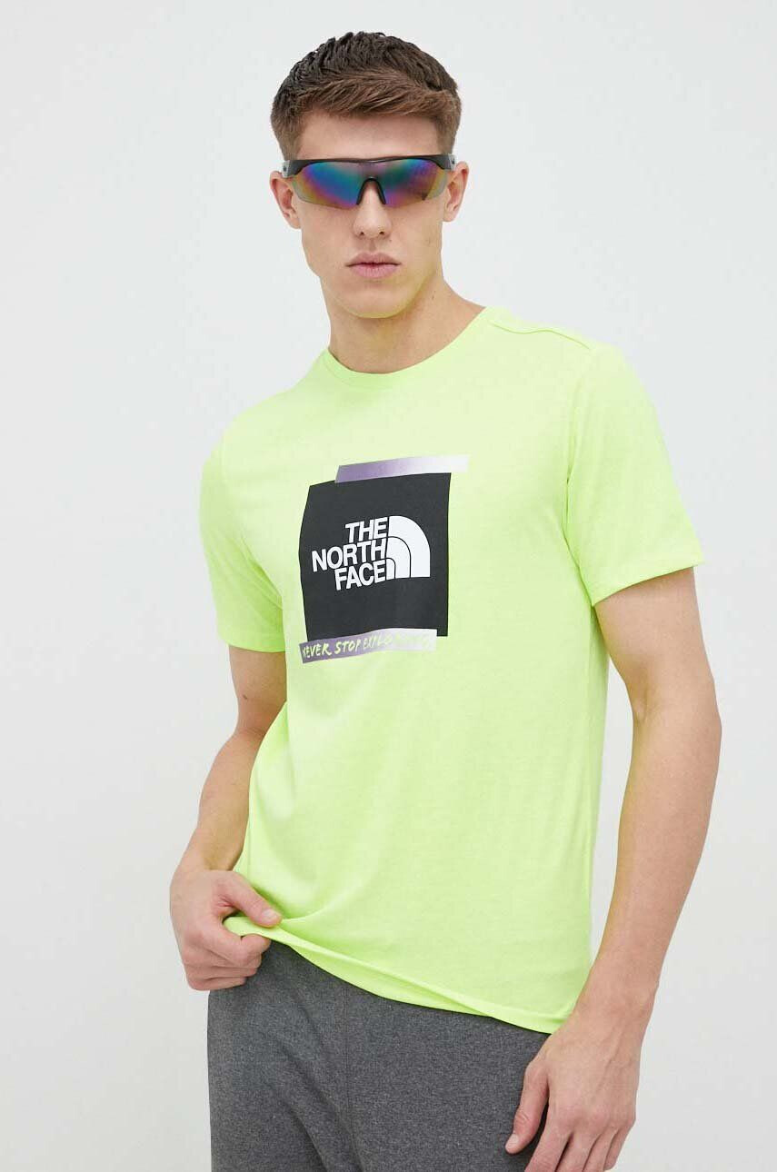 The North Face t-shirt zöld férfi nyomott mintás - Pepit.hu