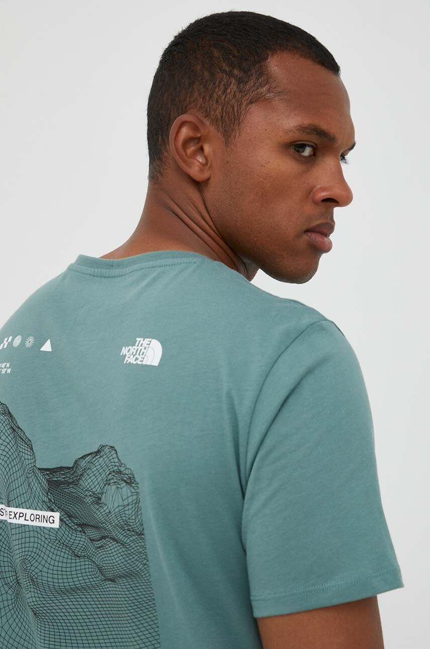 The North Face t-shirt zöld férfi nyomott mintás - Pepit.hu