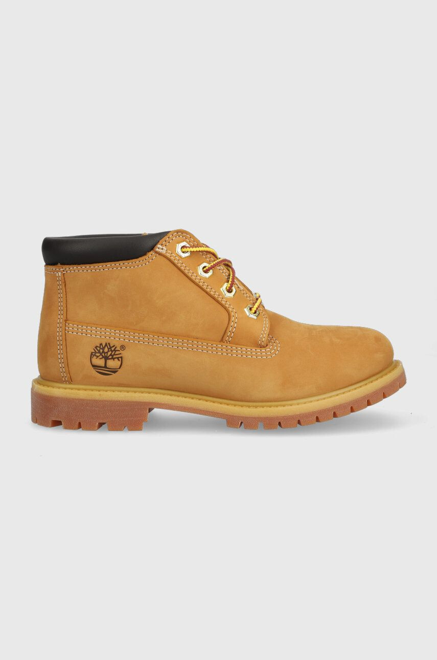 Timberland bőr bakancs Nellie Chukka Double sárga női lapos talpú TB0233997131 - Pepit.hu