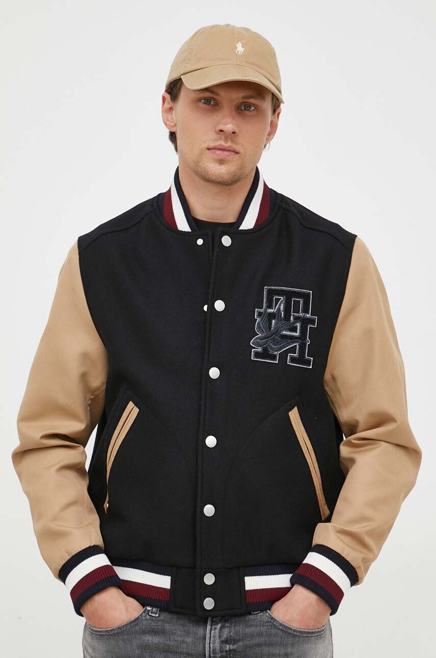 Tommy Hilfiger bomber dzseki x Shawn Mendes férfi fekete átmeneti - Pepit.hu