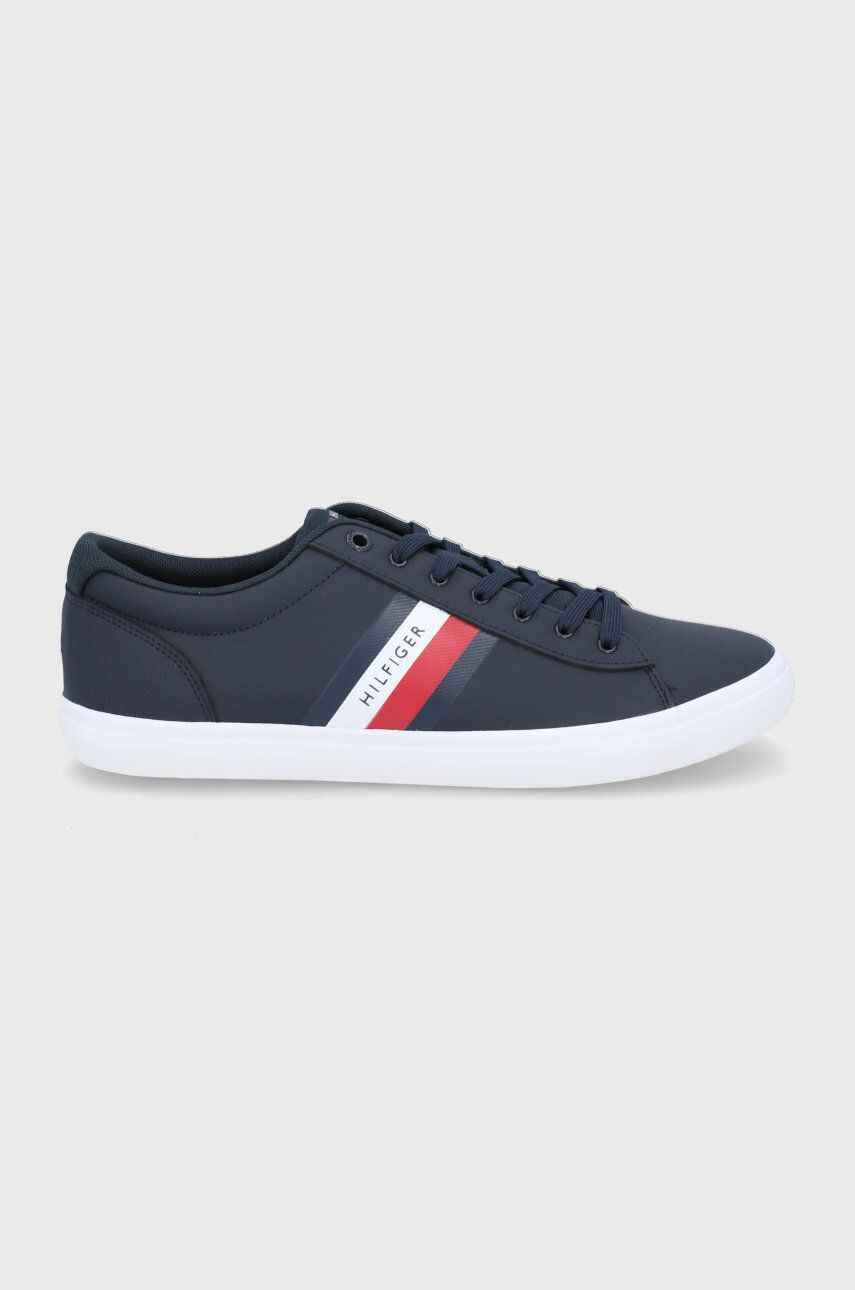 Tommy Hilfiger bőr cipő szürke - Pepit.hu