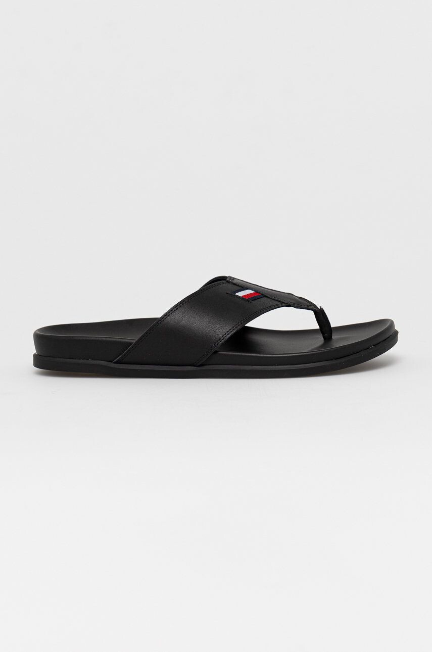 Tommy Hilfiger bőr flip-flop fekete férfi - Pepit.hu