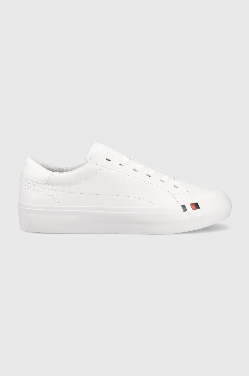 Tommy Hilfiger bőr sportcipő ELEVATED VULC LEATHER LOW fehér FM0FM04418 - Pepit.hu