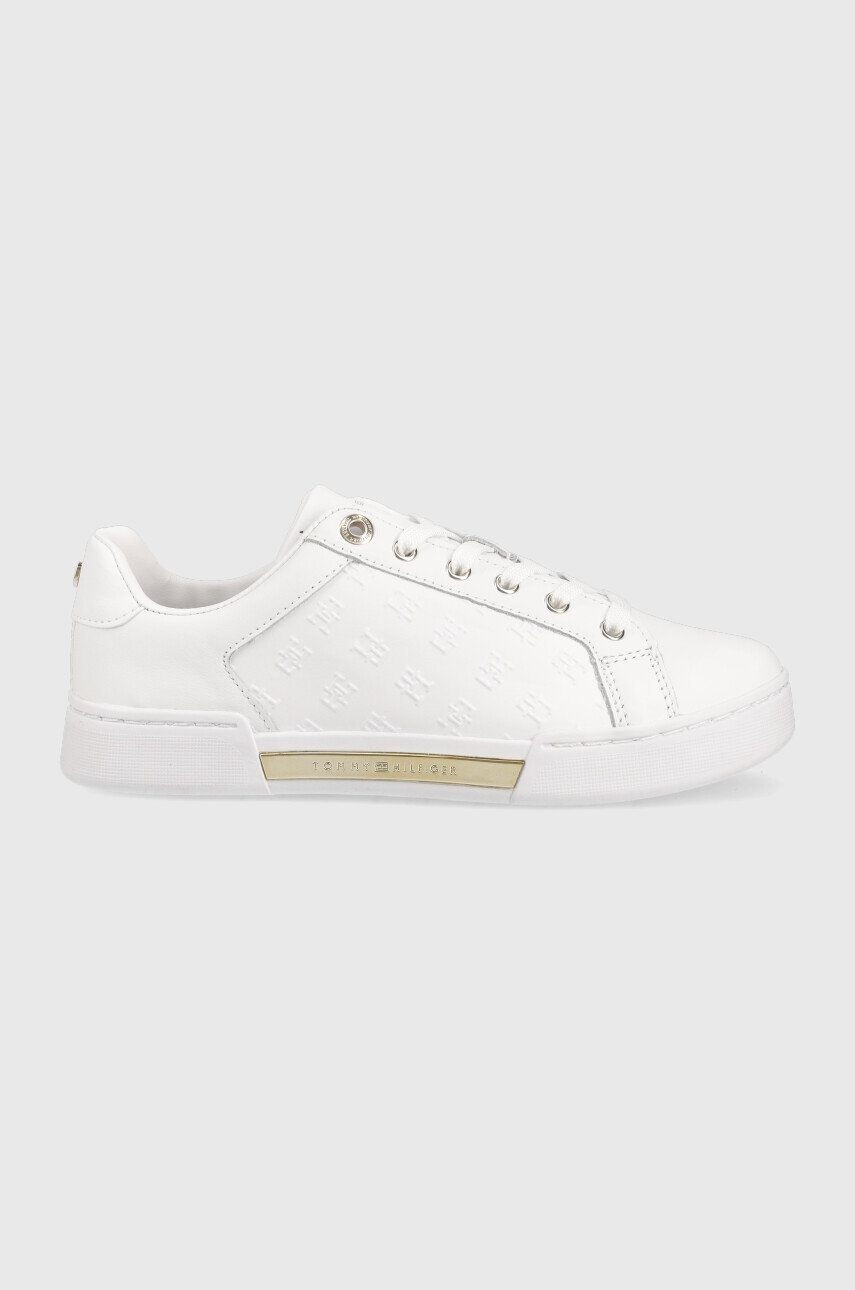 Tommy Hilfiger bőr sportcipő Embossed Monogram Sneaker - Pepit.hu