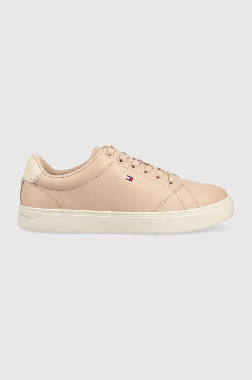 Tommy Hilfiger bőr sportcipő ESSENTIAL COURT SNEAKER bézs FW0FW07427 - Pepit.hu