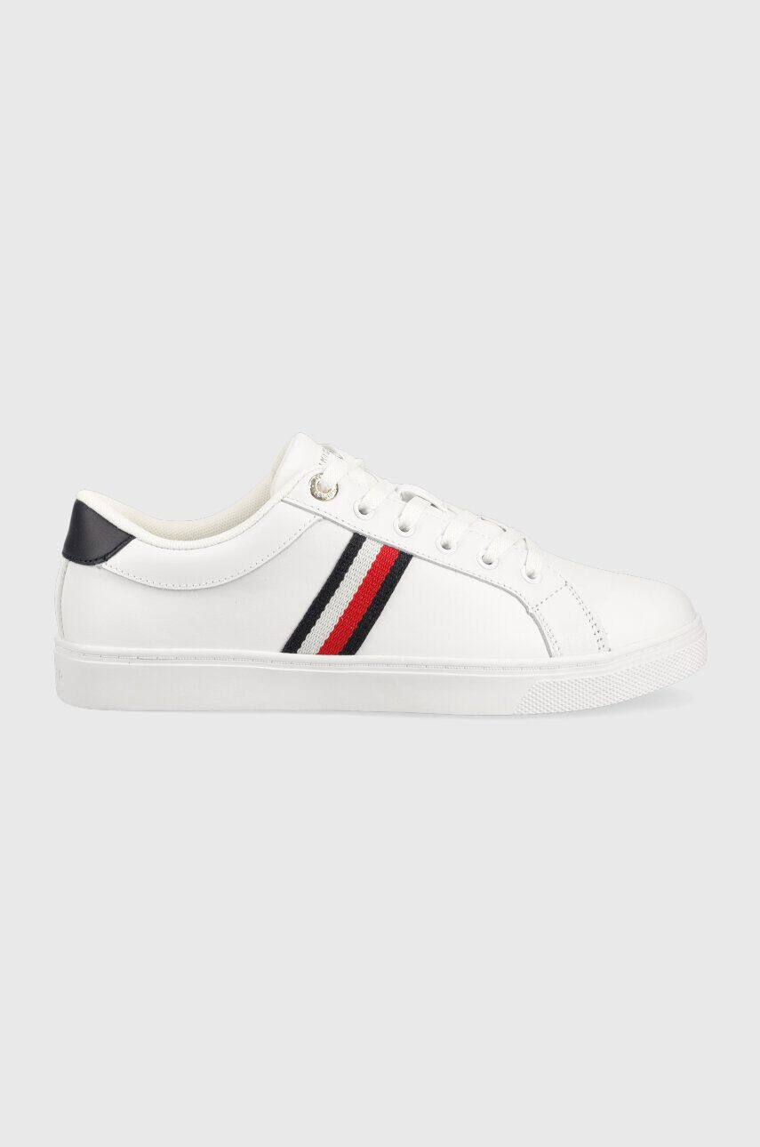 Tommy Hilfiger bőr sportcipő ESSENTIAL WEBBING CUPSOLE fehér FW0FW07378 - Pepit.hu