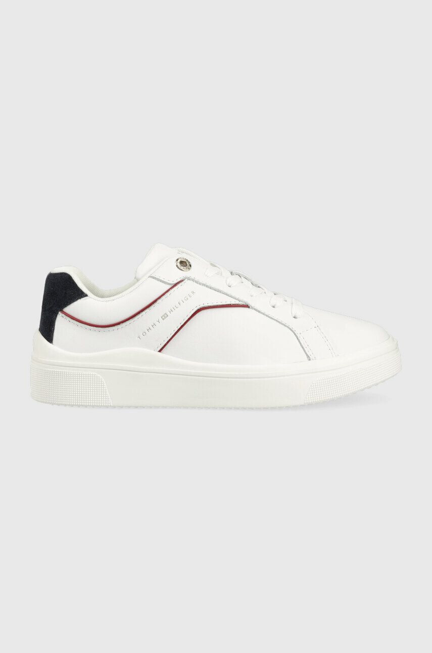 Tommy Hilfiger bőr sportcipő FEMININE COURT SNEAKER fehér FW0FW07122 - Pepit.hu