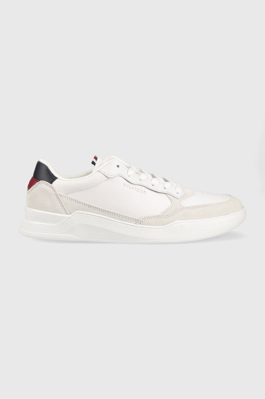 Tommy Hilfiger bőr sportcipő FM0FM04358 ELEVATED CUPSOLE LEATHER MIX fehér - Pepit.hu