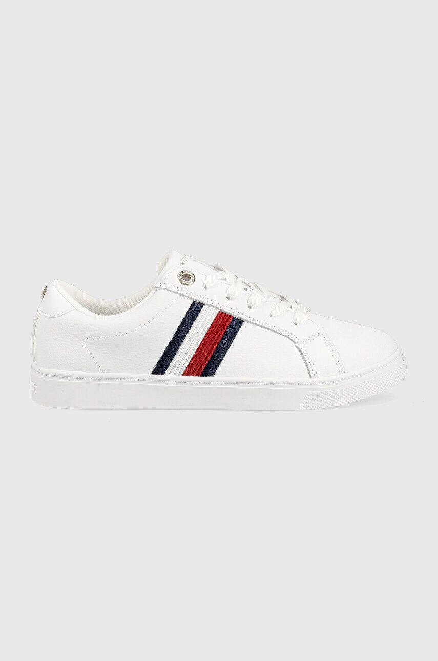 Tommy Hilfiger bőr sportcipő fw0fw06903 essential stripes sneaker fehér - Pepit.hu