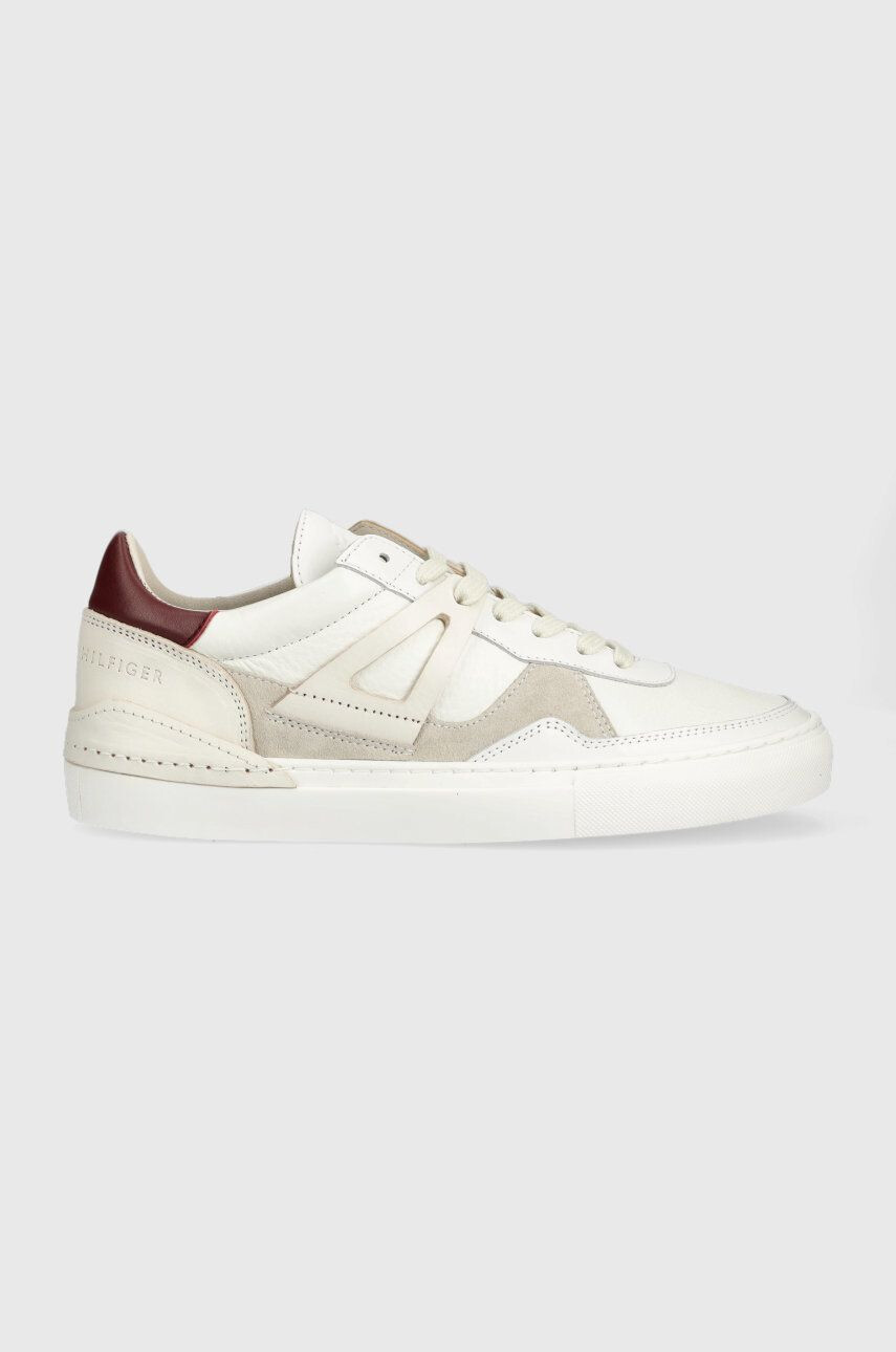 Tommy Hilfiger bőr sportcipő TH LAB COURT SNEAKER fehér FM0FM04267 - Pepit.hu