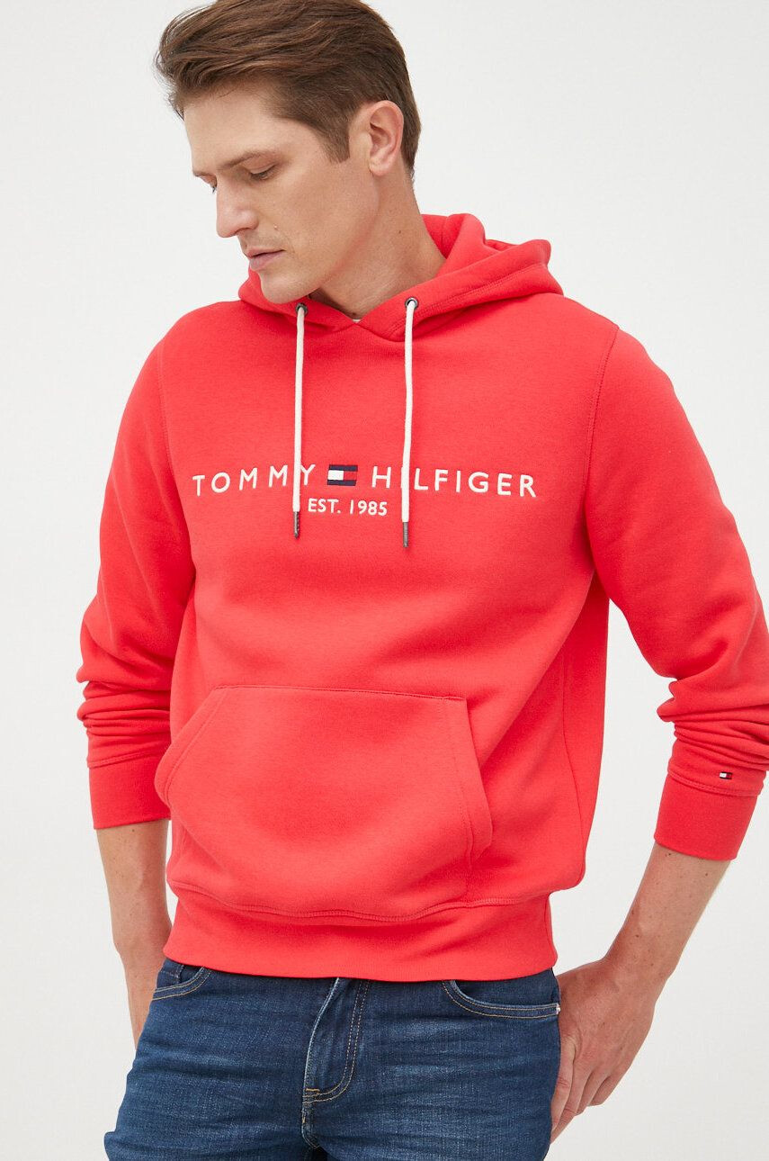 Tommy Hilfiger felső piros férfi nyomott mintás - Pepit.hu