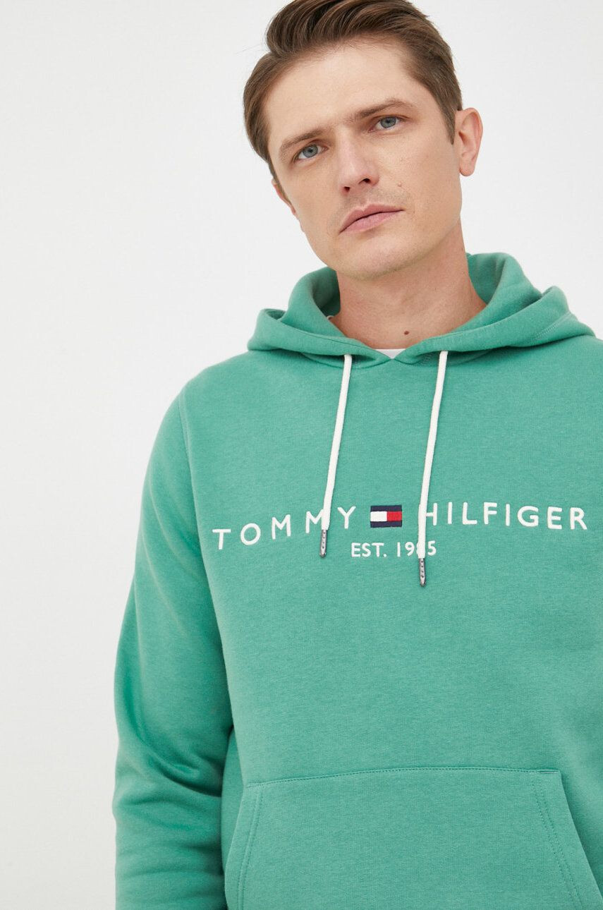 Tommy Hilfiger felső zöld férfi nyomott mintás - Pepit.hu