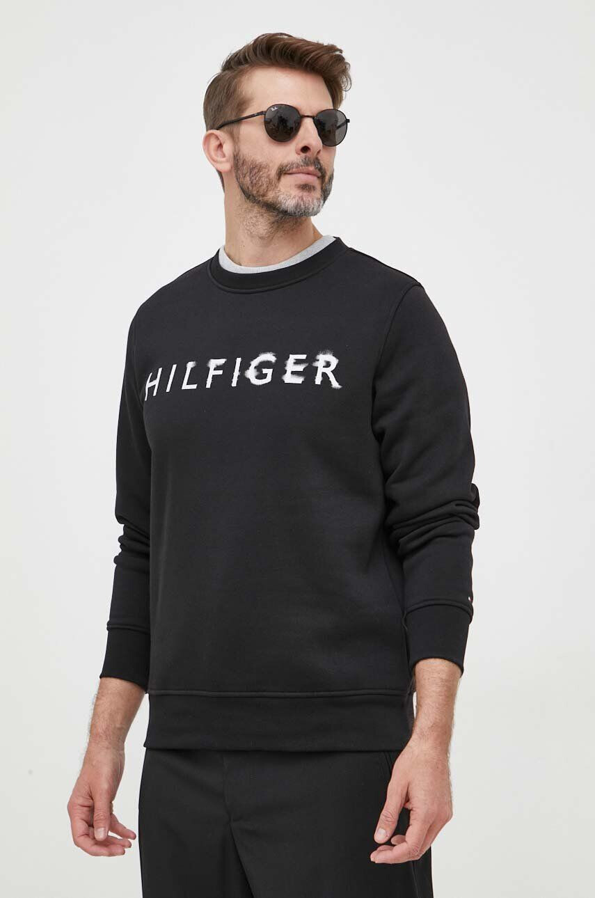 Tommy Hilfiger felső fekete férfi nyomott mintás - Pepit.hu