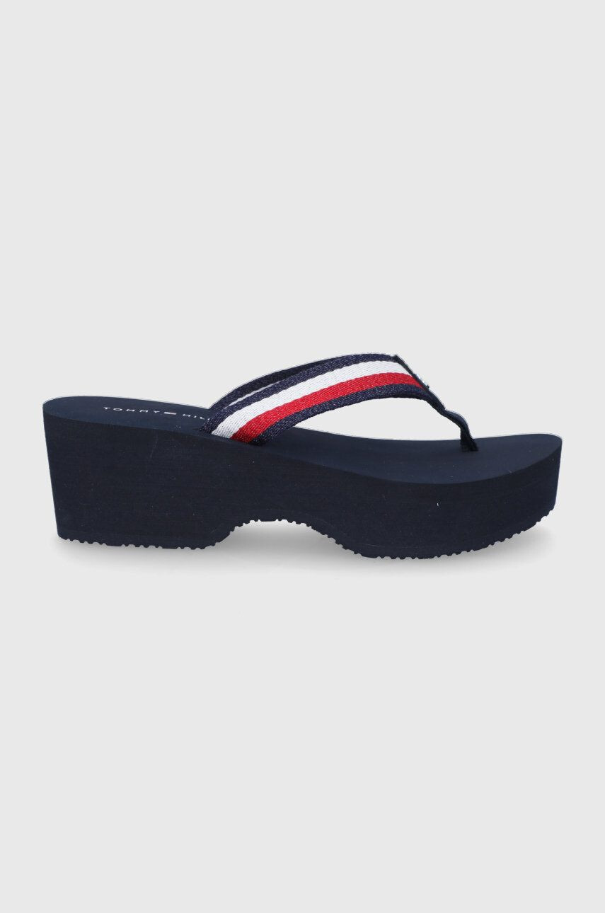 Tommy Hilfiger flip-flop sötétkék női platformos - Pepit.hu