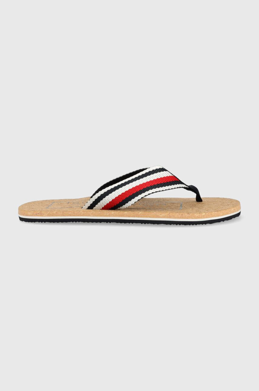 Tommy Hilfiger flip-flop HILFIHER CORK BEACH SANDAL sötétkék férfi FM0FM04475 - Pepit.hu