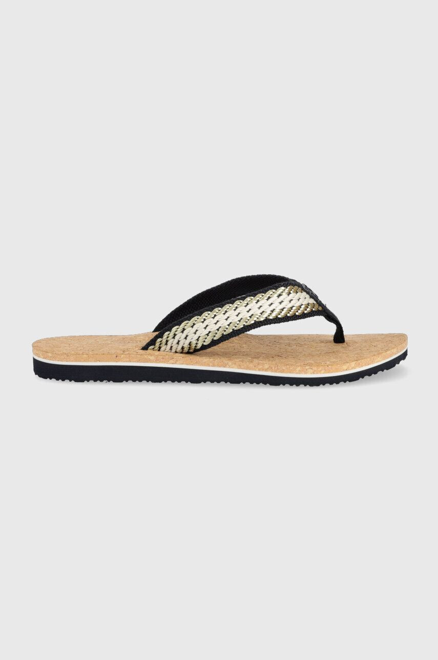 Tommy Hilfiger flip-flop TH CORK SANDAL sötétkék női lapos talpú FW0FW07145 - Pepit.hu