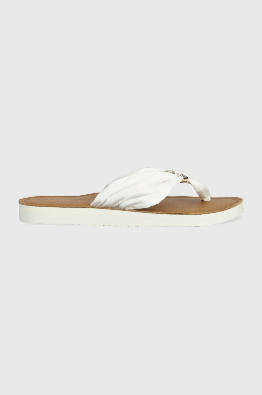 Tommy Hilfiger flip-flop TH ELEVATED BEACH SANDAL bézs női lapos talpú FW0FW06985 - Pepit.hu