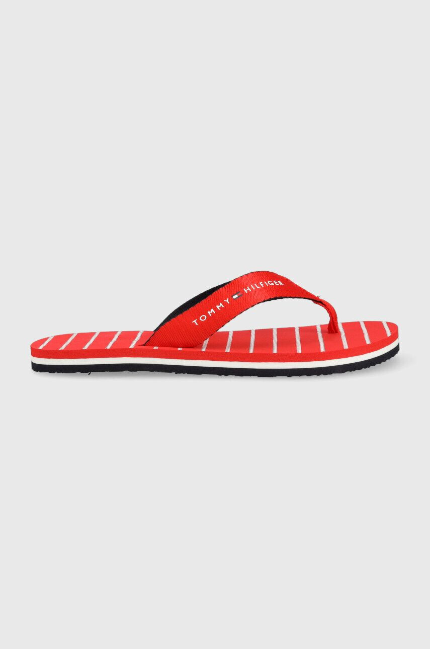 Tommy Hilfiger flip-flop TOMMY ESSENTIAL ROPE SANDAL piros női lapos talpú FW0FW07142 - Pepit.hu