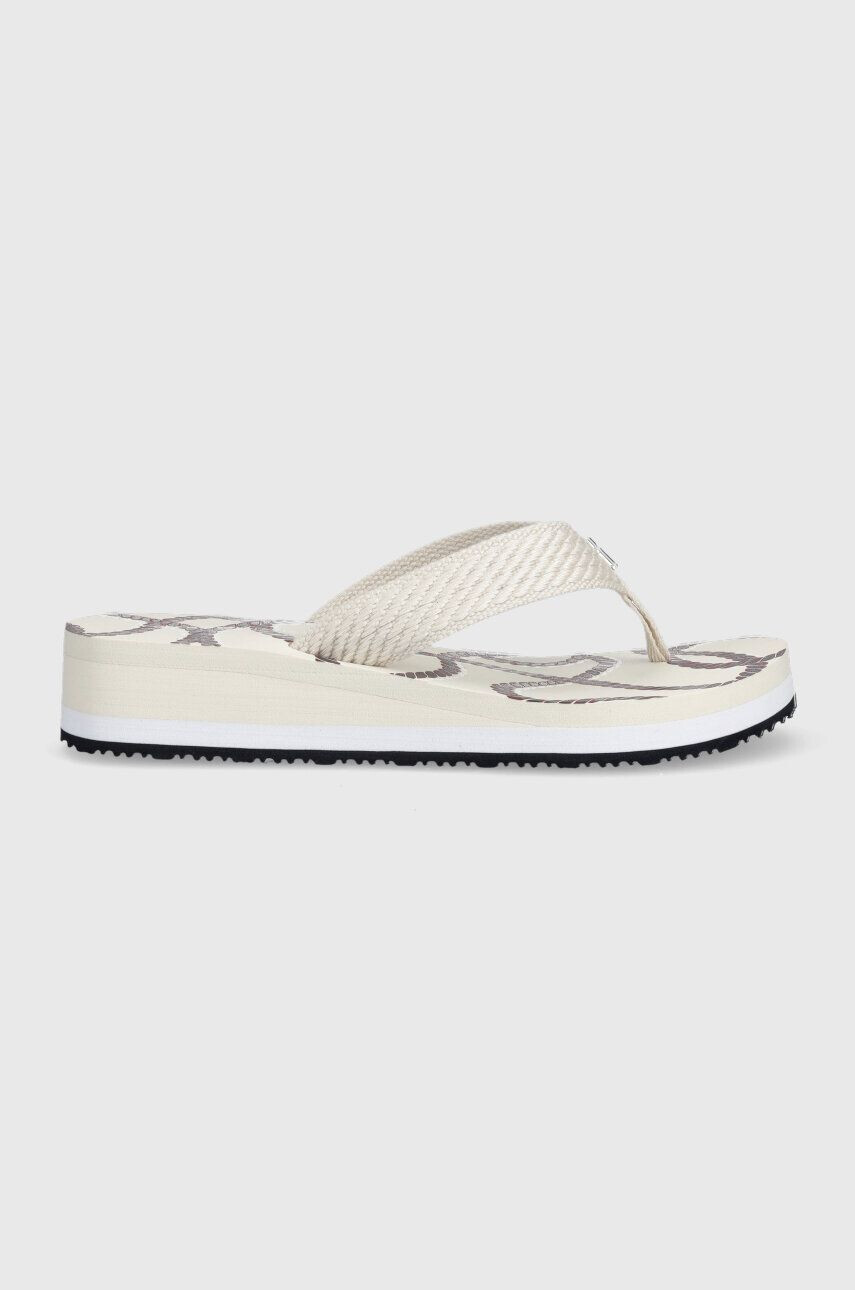 Tommy Hilfiger flip-flop TOMMY ROPE M WEDGE SANDAL sötétkék női éksarkú FW0FW07148 - Pepit.hu