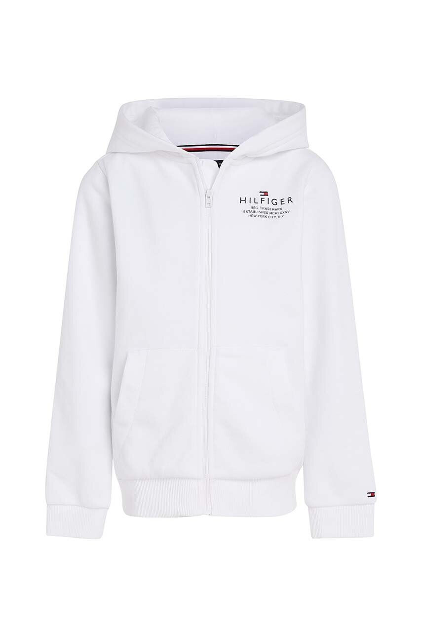 Tommy Hilfiger gyerek felső fehér nyomott mintás kapucnis - Pepit.hu