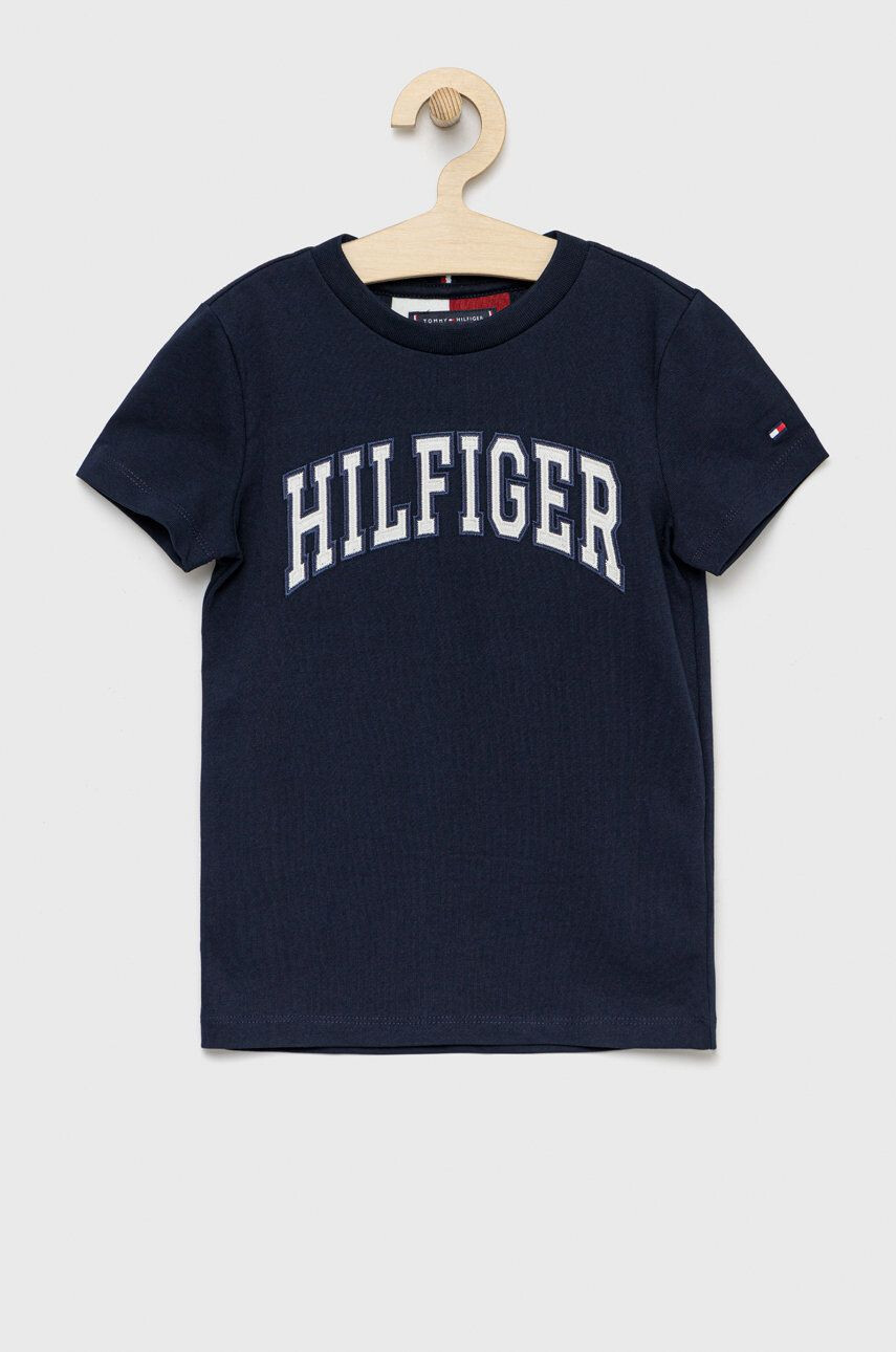 Tommy Hilfiger gyerek pamut póló fekete - Pepit.hu