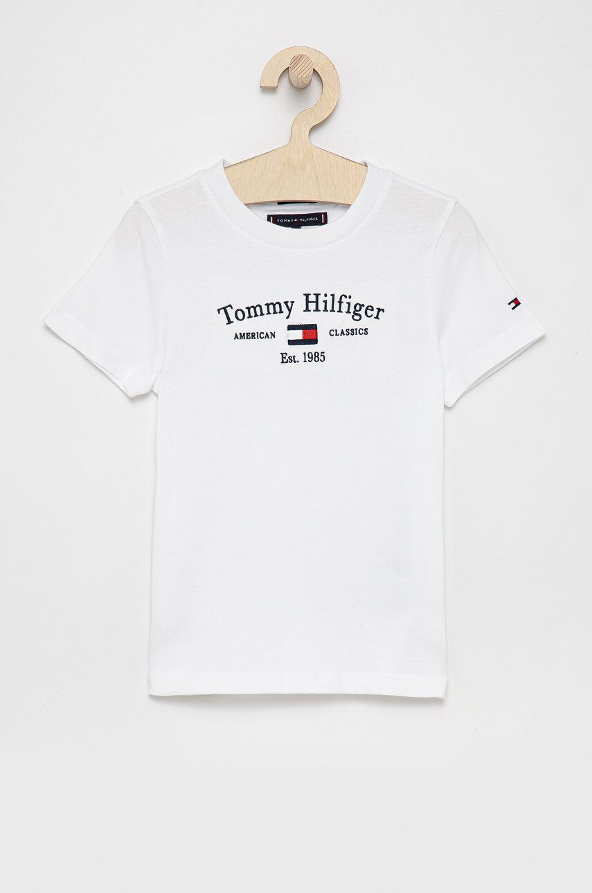 Tommy Hilfiger gyerek pamut póló fehér nyomott mintás - Pepit.hu