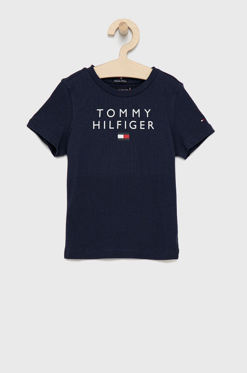 Tommy Hilfiger gyerek pamut póló zöld nyomott mintás - Pepit.hu