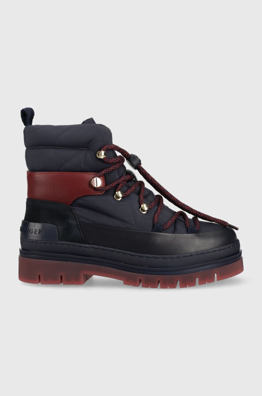 Tommy Hilfiger hócipő Laced Outdoor Boot sötétkék - Pepit.hu