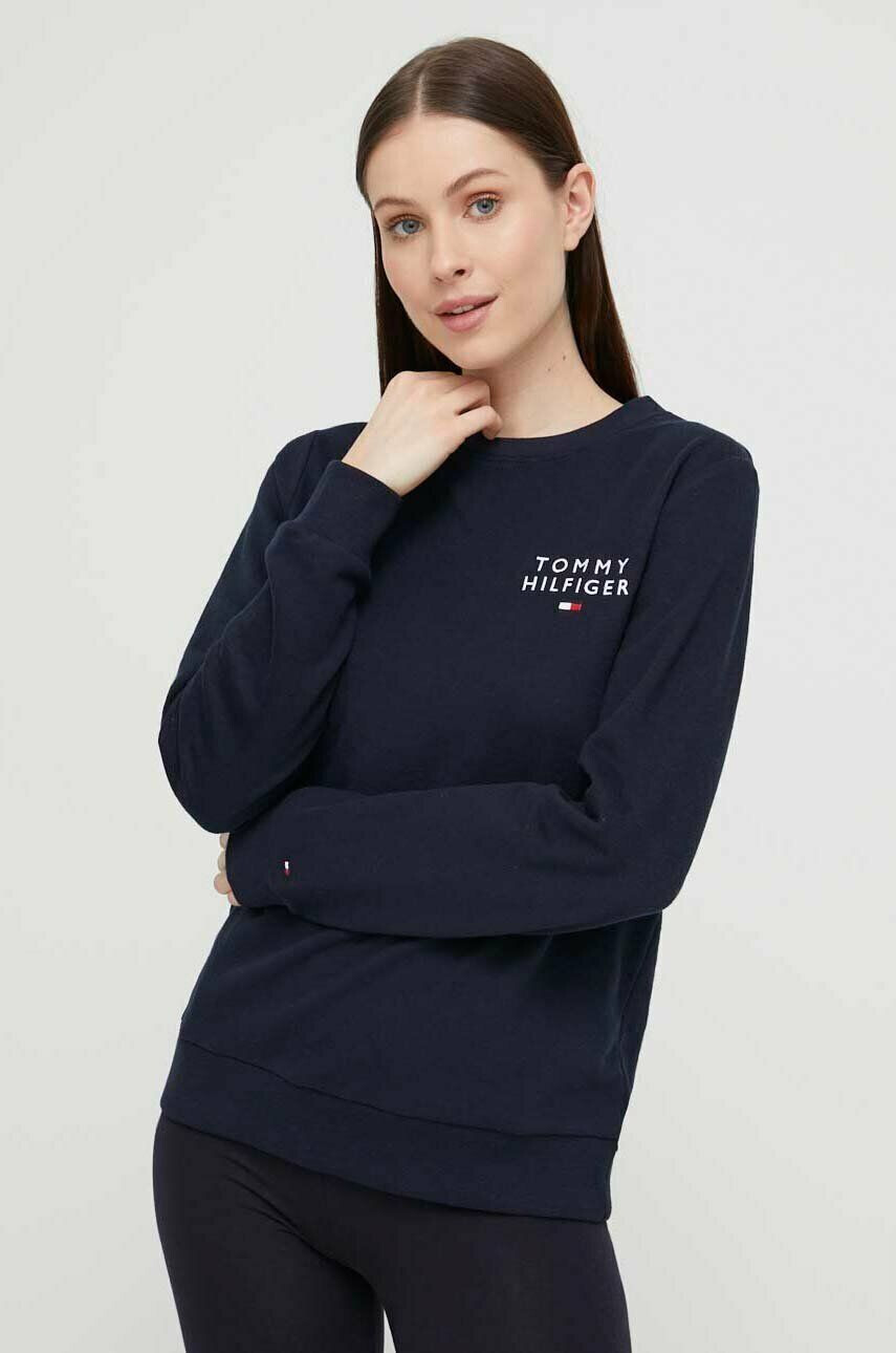 Tommy Hilfiger kapucnis pulcsi otthoni viseletre szürke nyomott mintás kapucnis - Pepit.hu