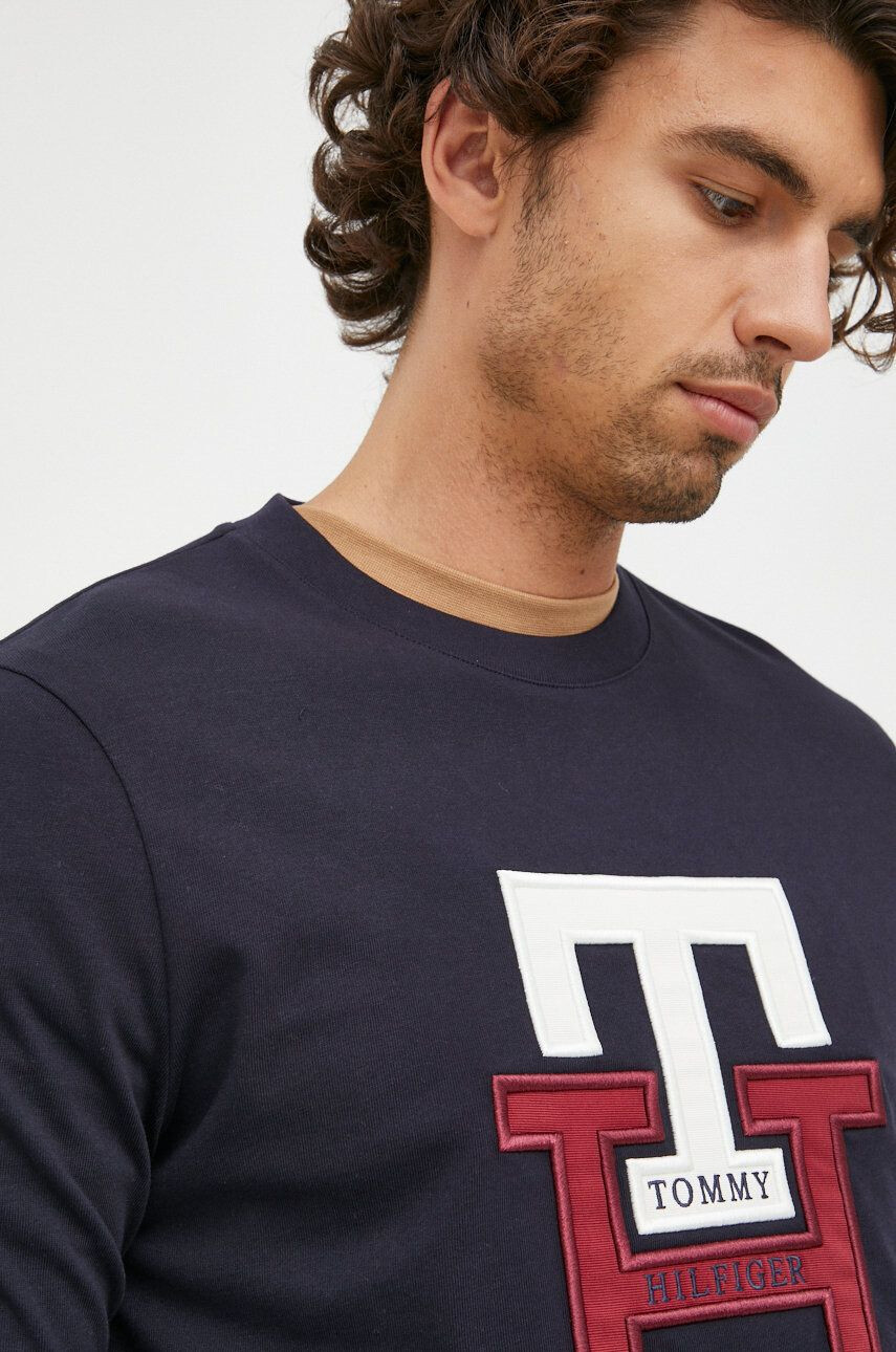 Tommy Hilfiger pamut hosszúujjú fekete - Pepit.hu