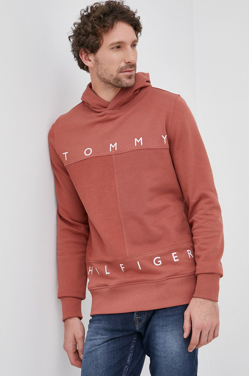 Tommy Hilfiger pamut melegítőfelső narancssárga férfi sima - Pepit.hu