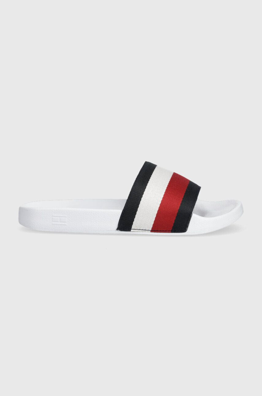 Tommy Hilfiger papucs ESSENTIAL CORP SLIDE fehér női FW0FW07256 - Pepit.hu