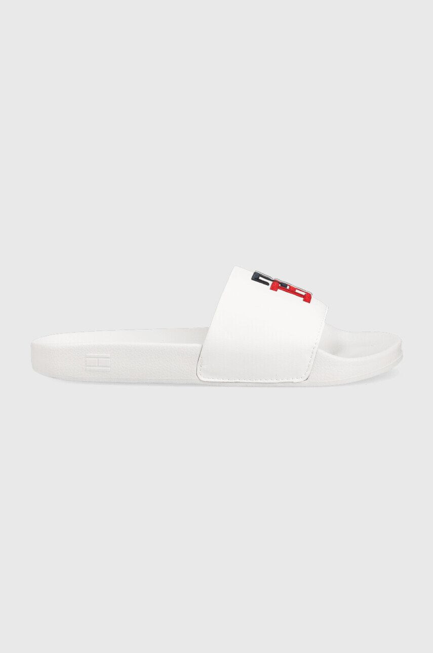 Tommy Hilfiger papucs Fw0fw06833 Th Essential Slide fehér női platformos - Pepit.hu