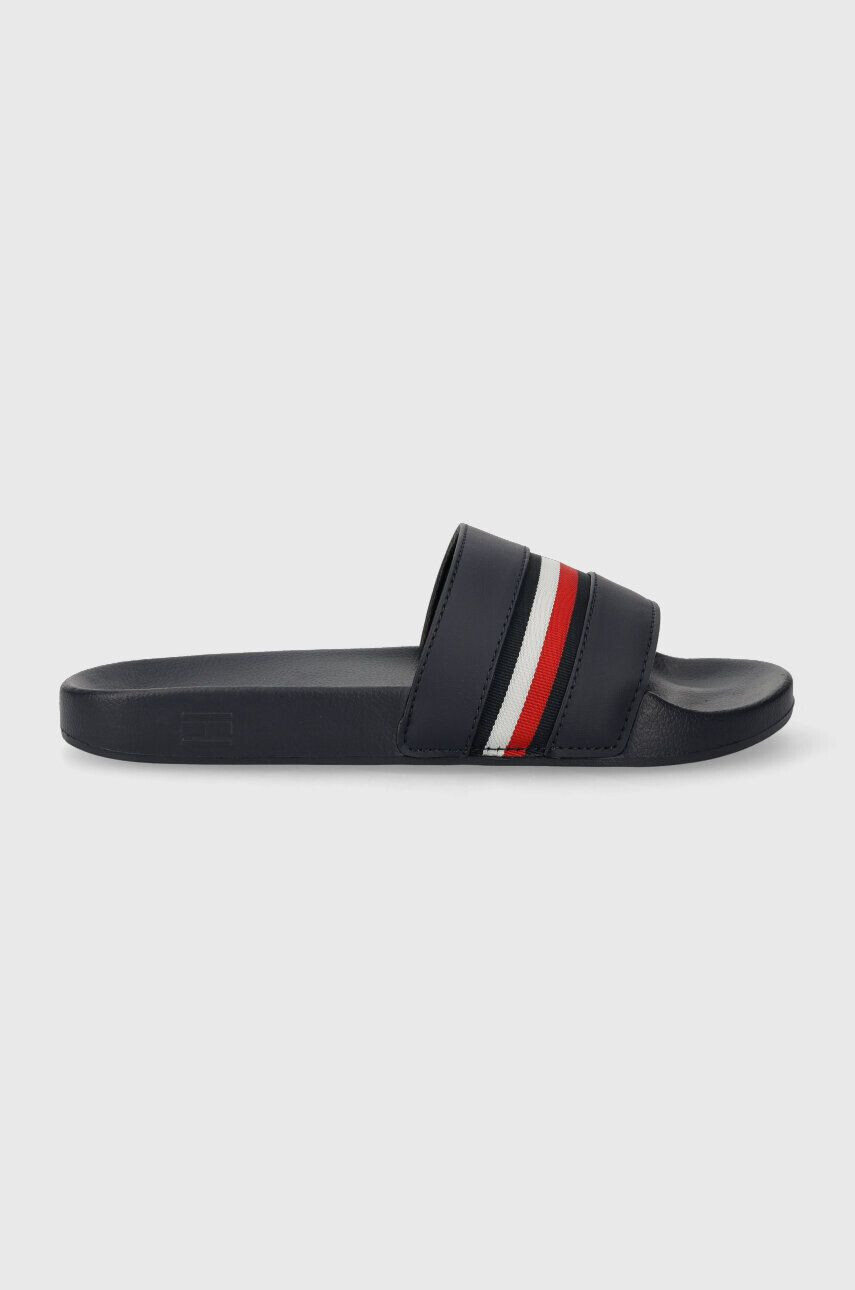 Tommy Hilfiger papucs GLOBAL STRIPES SLIDE sötétkék női FW0FW07555 - Pepit.hu