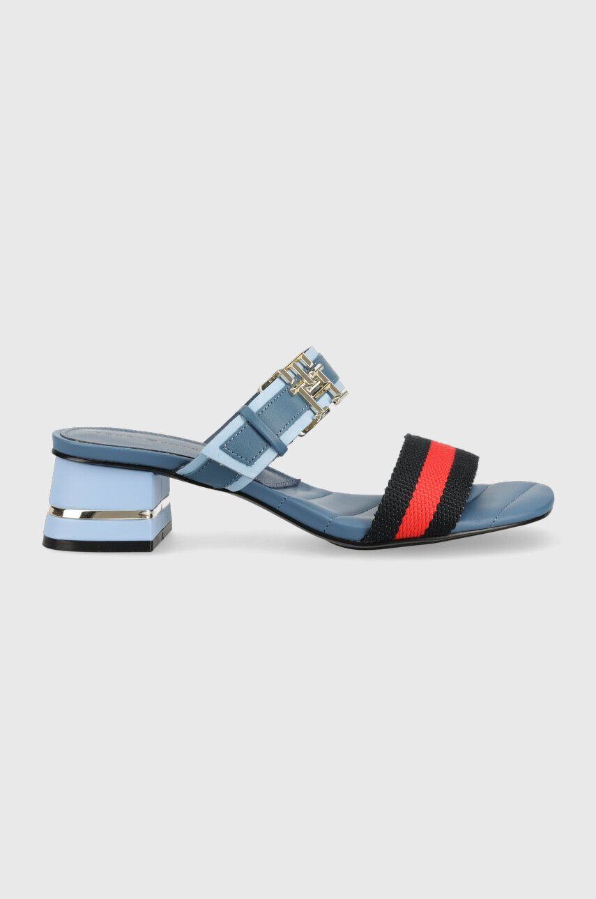 Tommy Hilfiger papucs HARDWARE BLOCK MID HEEL COMBO női magassarkú - Pepit.hu