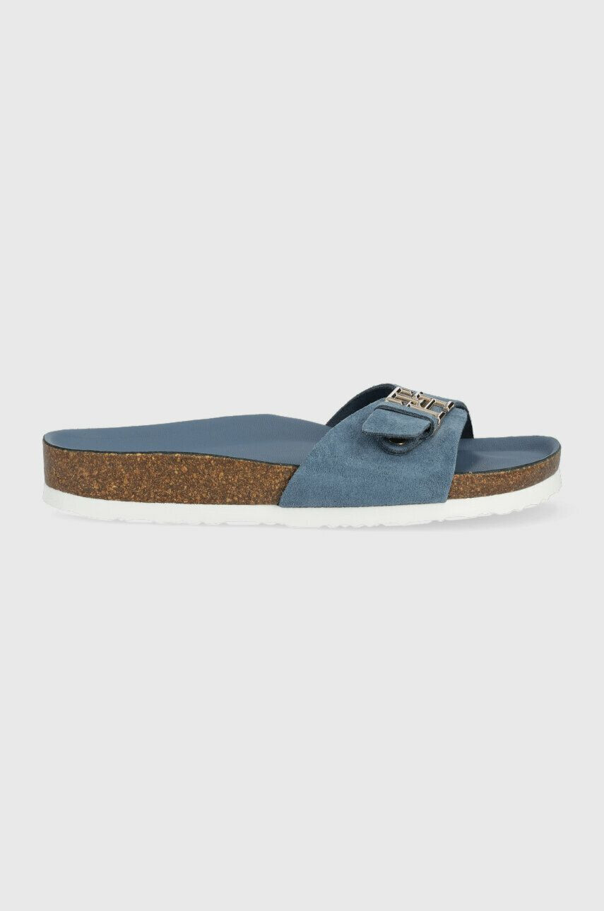 Tommy Hilfiger papucs velúrból TH MULE SANDAL SUEDE női FW0FW07071 - Pepit.hu