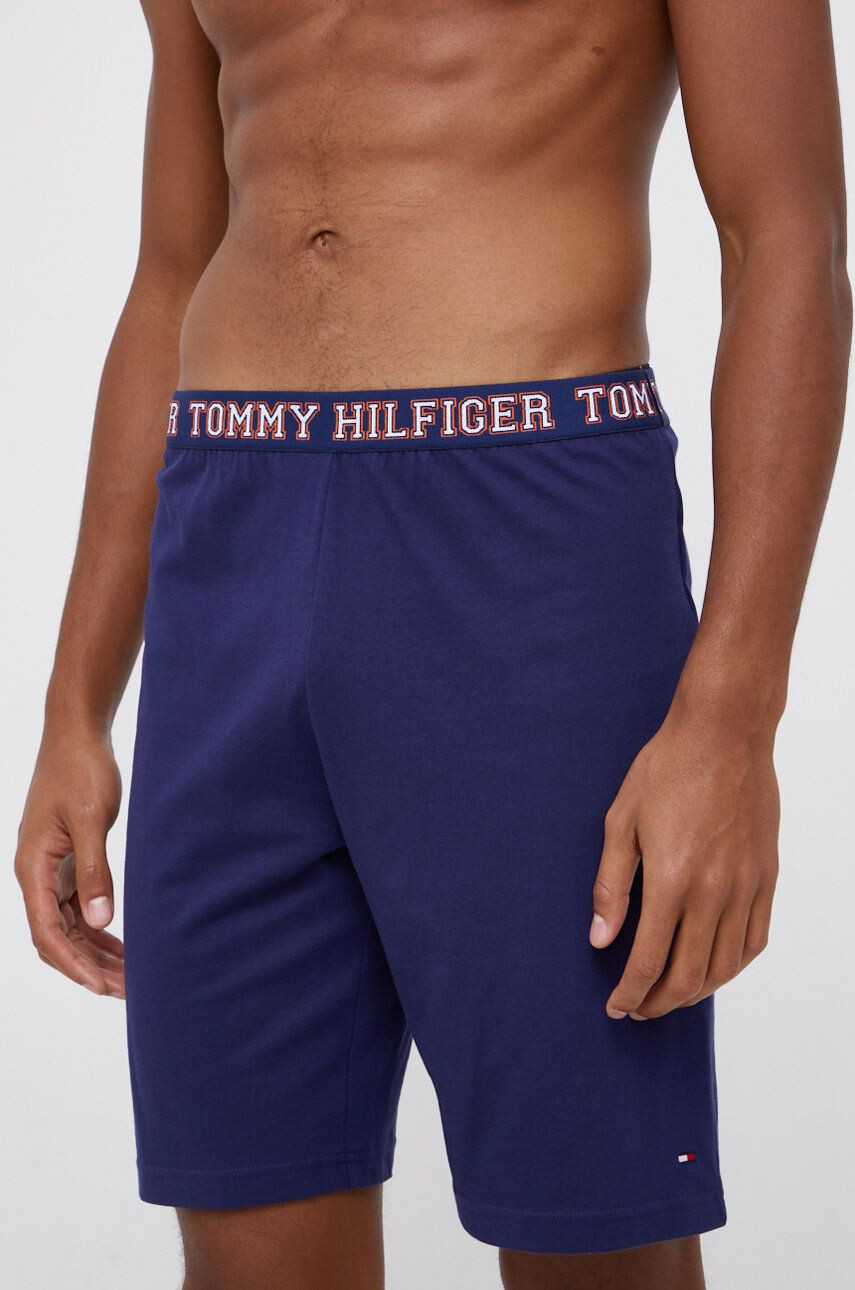 Tommy Hilfiger rövid pizsama sötétkék férfi nyomott mintás - Pepit.hu