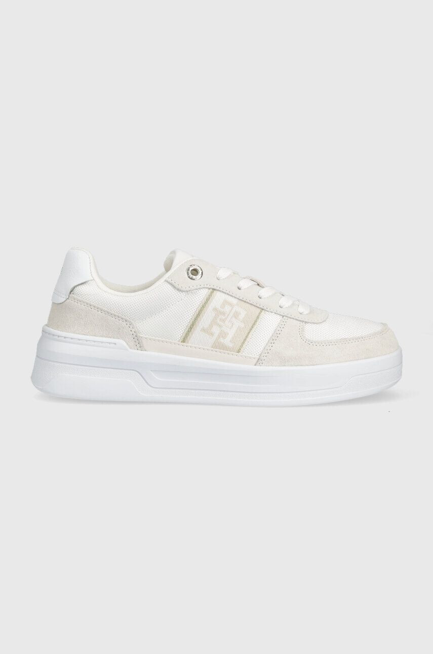 Tommy Hilfiger sportcipő BASKET SNEAKER WITH WEBBING bézs - Pepit.hu