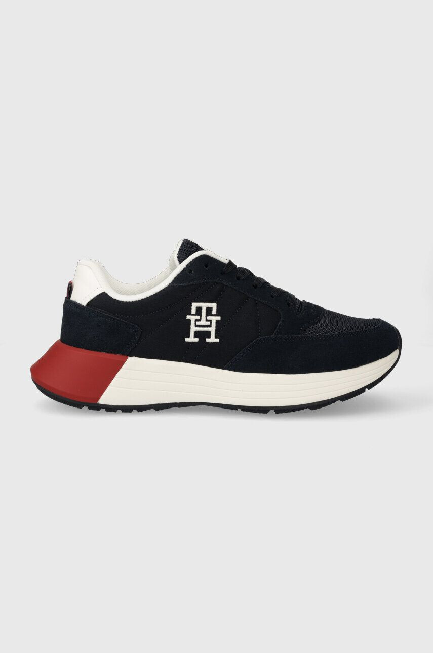 Tommy Hilfiger sportcipő CLASSIC ELEVATED RUNNER MIX sötétkék FM0FM04636 - Pepit.hu