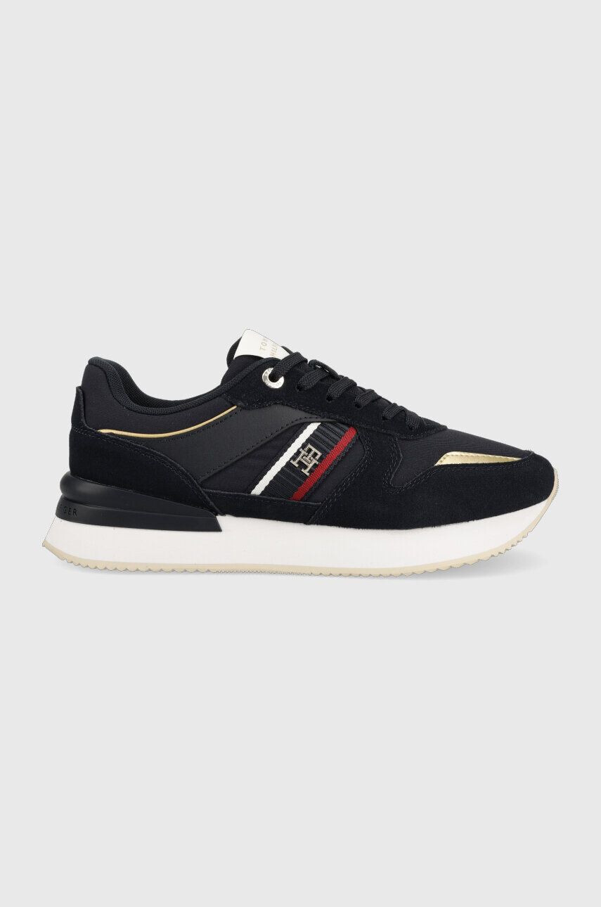 Tommy Hilfiger sportcipő CORP WEBBING RUNNER sötétkék FW0FW07383 - Pepit.hu