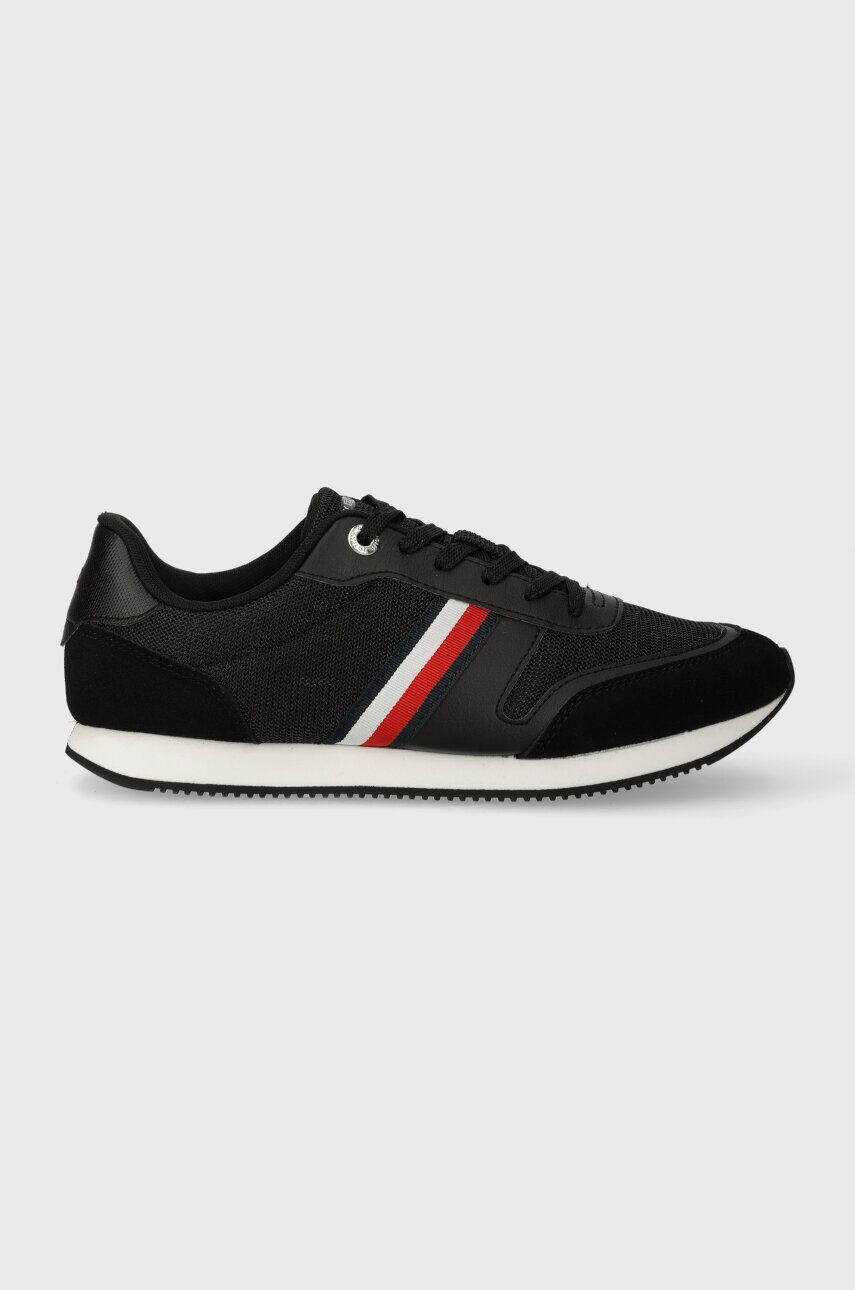 Tommy Hilfiger sportcipő ESSENTIAL STRIPES RUNNER fekete FW0FW07450 - Pepit.hu