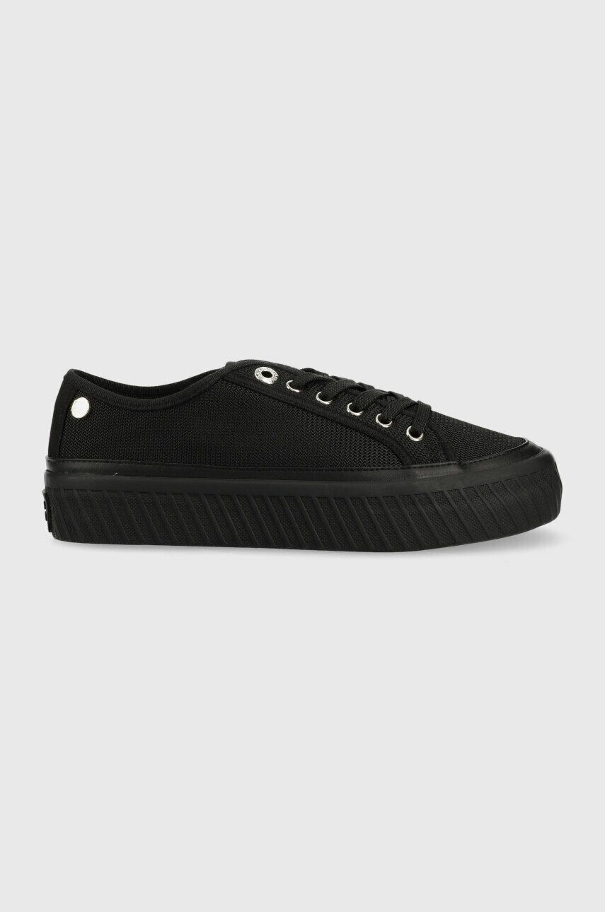 Tommy Hilfiger sportcipő PLATFORM VULCANIZED SNEAKER fekete - Pepit.hu